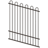 ProtectorAl 0350-1200W x 1500H Satin Black Loop Top Pool Fence Panel Raked Up to 15º - Black