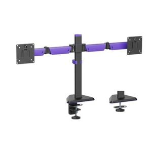 Brateck Ldt89-c024 Matte Black Amethyst Articulating Gaming Dual Monitor Arm (new)