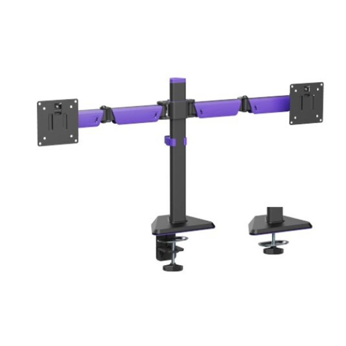 Brateck Ldt89-c024 Matte Black Amethyst Articulating Gaming Dual Monitor Arm (new)