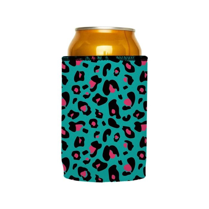 Stubbyz Green Leopard Pattern Stubby Cooler Standard