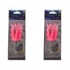 2x Wilson Rigged to Jig Rig 3 Hook Squid Style Jig Fully UV Active - Colour #4