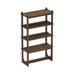 Astin Sinclair 800 x 1400 x 350mm Walnut-Look Dempster 4 Tier Bookshelf