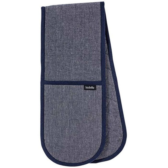 Ladelle 88cm Eco Recycled Cotton Double Oven Mitt Cooking/Baking Pot Holder Navy