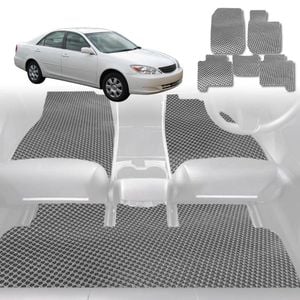 6D Diamond Car Floor Mats for Toyota Camry (XV30)2002-2006-Full Set-Grey-Outback GT