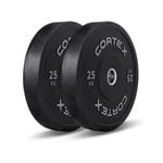 CORTEX 25kg Black Series V2 Bumper Plate (Pair)
