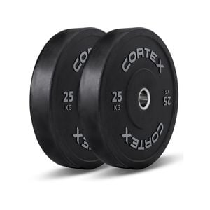 CORTEX 25kg Black Series V2 Bumper Plate (Pair)