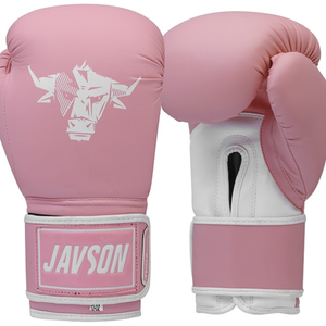 Javson Boxing Gloves Pink / White - 16oz