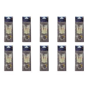 10x Wilson Rigged to Jig Rig 3 Hook Squid Style Jig Fully UV Active - Colour #5