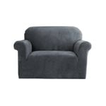 Artiss 1 Seater Sofa Cover Couch Cover Velvet Grey