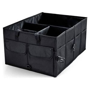 NNEOBA Large Capacity Collapsible Car Trunk Organizer Storage Box Black