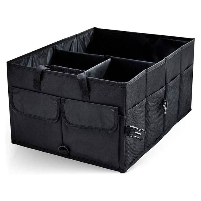 NNEOBA Large Capacity Collapsible Car Trunk Organizer Storage Box Black