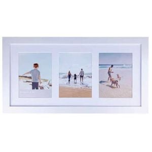 Frankie & Me Wooden Collage 6x8'' Triple Picture Frame Home/Office Decor White