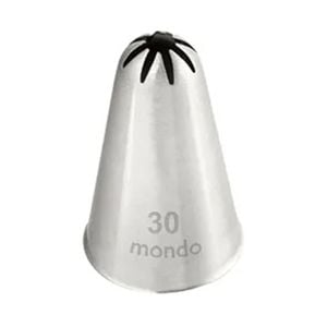 Mondo Stainless Steel #30 Closed Star Piping Tip Icing Cake Decorating Nozzle SL