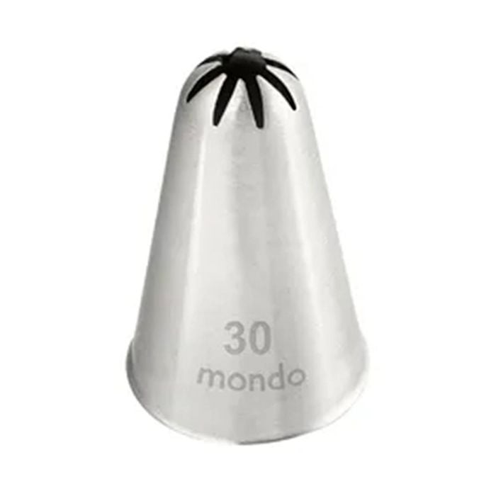 Mondo Stainless Steel #30 Closed Star Piping Tip Icing Cake Decorating Nozzle SL