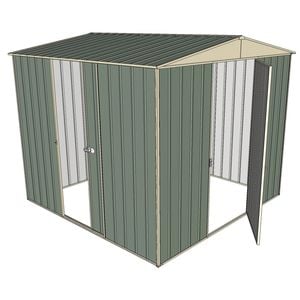 Build-a-Shed 2.3 x 2.3 x 2.3m Single Hinge and Single Sliding Door Shed - Green