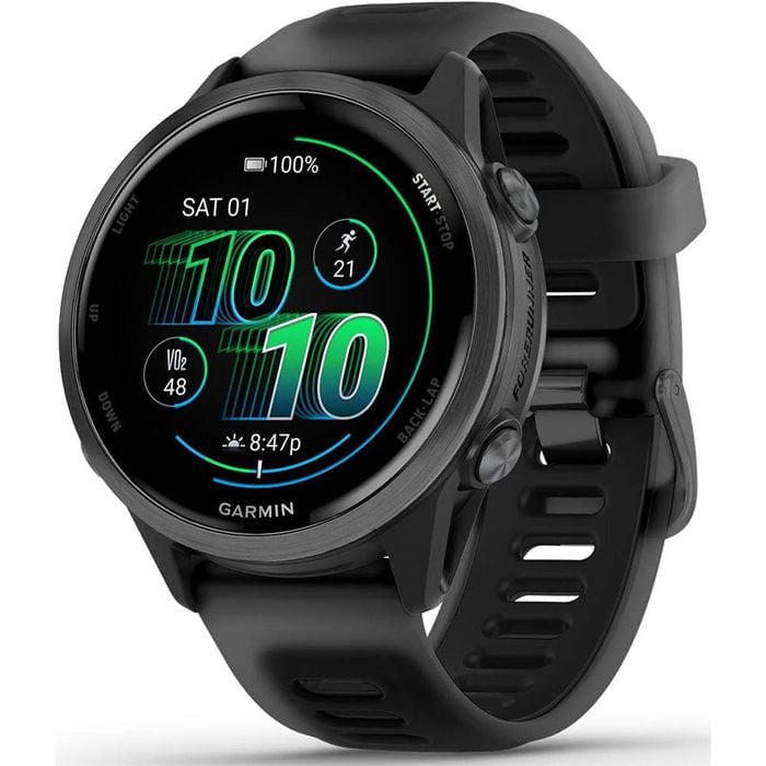 Garmin Forerunner 570 42mm Gps Running Smartwatch - Slate Grey Aluminum With Translucent Black/black Band