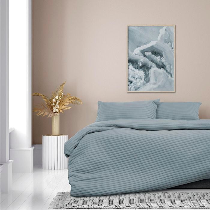 Ardor Boudoir Double Denim London Embossed Microfibre Quilt Cover Set