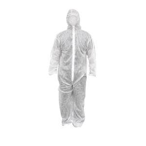 Craftright Size L White Single Layer Disposable PP Coverall