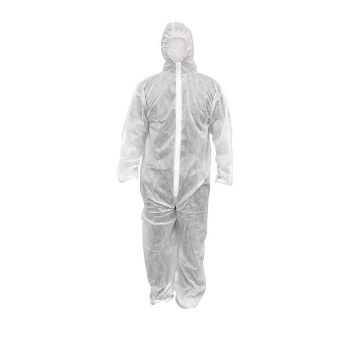 Craftright Size L White Single Layer Disposable PP Coverall