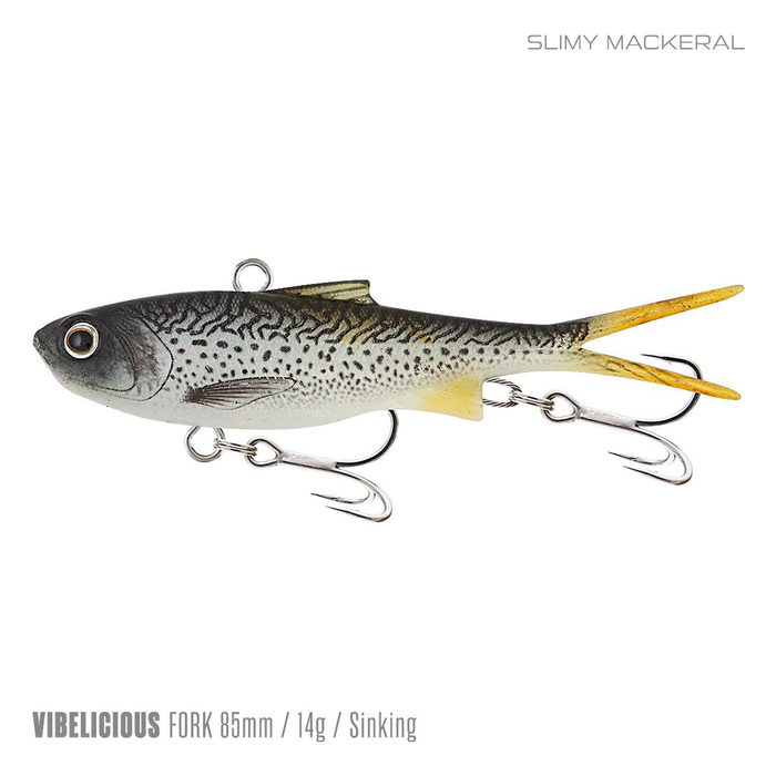 Samaki Vibelicious Fork Tail Vibe 85mm Soft Plastic Fishing Lure Slimy Mackeral