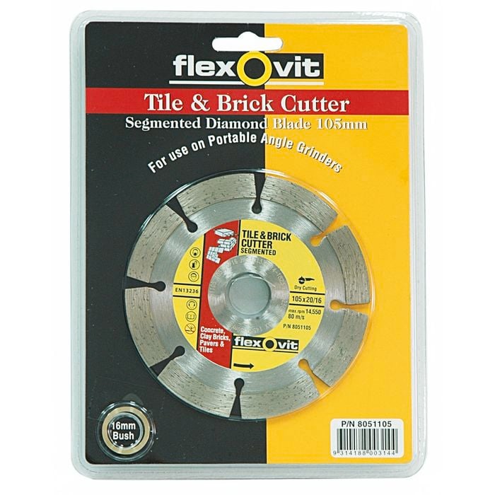 Flexovit 105x1.7x7x16 Segmented Diamond Blade Standard 8051105