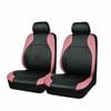 Catzon 4Pcs Car Seat Cover PU Leather Universal Front Seat Protector-Pink