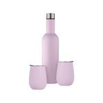 Avanti Double Wall Insulated Wine Traveller Set 3pc Pink