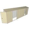Build-a-Shed 0.8 x 6 x 2m Hinged Door Tunnel Shed with Double and Single Sliding Side Doors - Cream