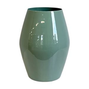 SS Collective Green Enamelled Sculptural Vase Home Decoration 20cm