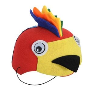1x 55cm Parrot Animal Hat Costume Accessory | Felt | Elastic Chin Strap | Australian Theme