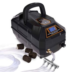 Hygger Portable Air Pump Kit 10W - Black - Black | One size | HG-067-10W