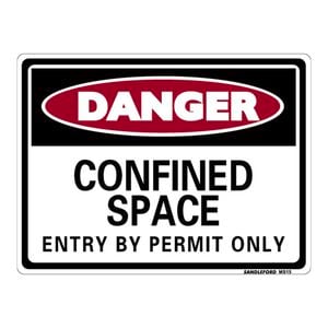 Sandleford 300 x 225mm Confined Space Plastic Sign