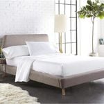 Luxor Queen White Color 1000TC 100% Cotton Fittd Sheet Flat Sheet Pillowcase Set