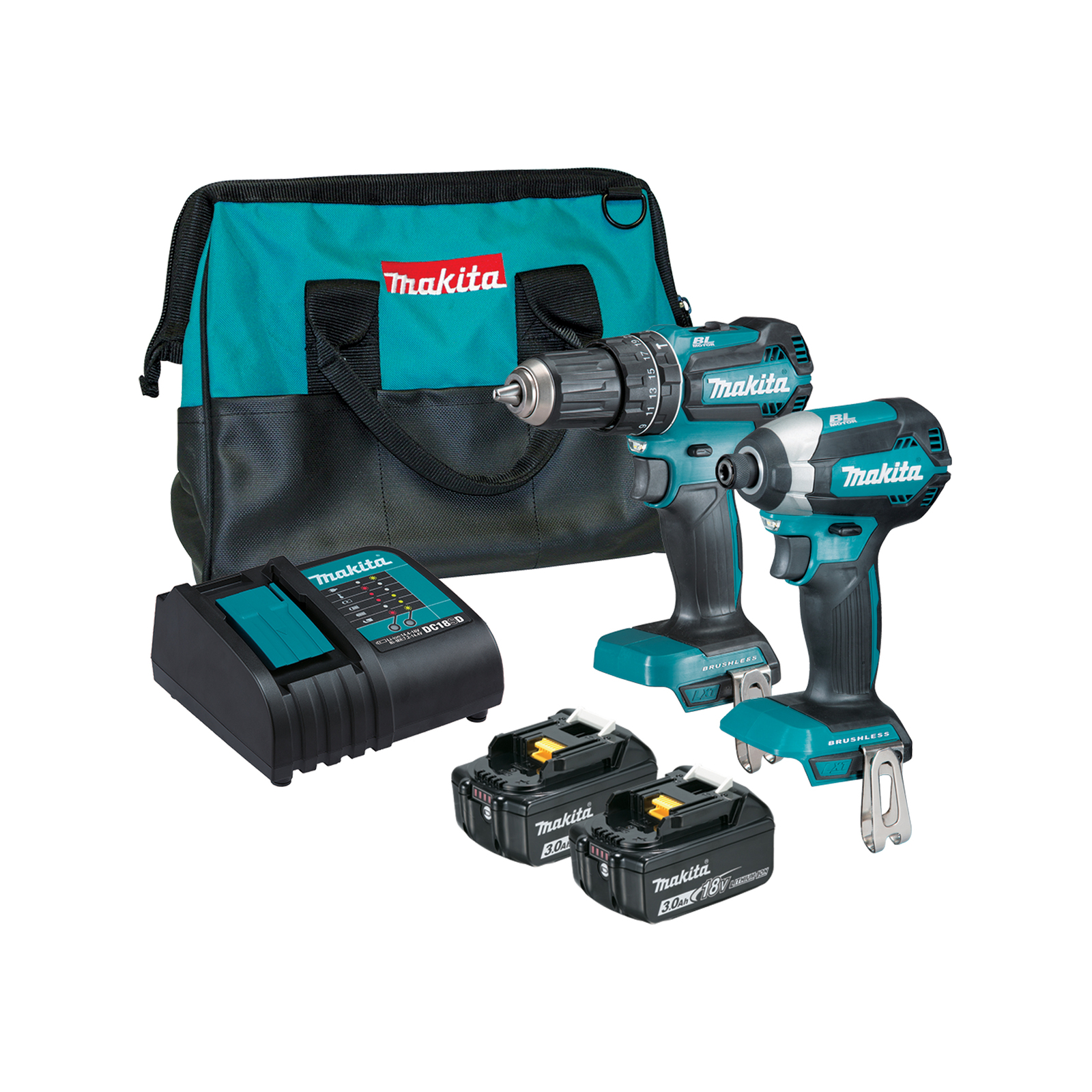 Makita LXT 18V Brushless 2 Piece Combo Kit thumbnail 2