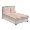 SOGA 153cm Beige Quilted Fleece Mattress Cover Set with Pillow Covers