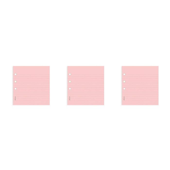 3x 30pc Filofax 17cm Personal Refill Ruled Writing Notepaper Memo Organiser Pink