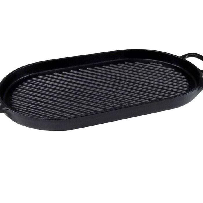 Chasseur Oval Stove Top Grill 42 x 20cm - Black
