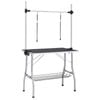 vidaXL Adjustable Dog Grooming Table with 2 Loops and Basket Pet Bath Table
