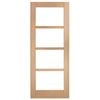Corinthian 2340 x 720 x 35mm Internal Door White Oak Moda Clear Glass AMODG4
