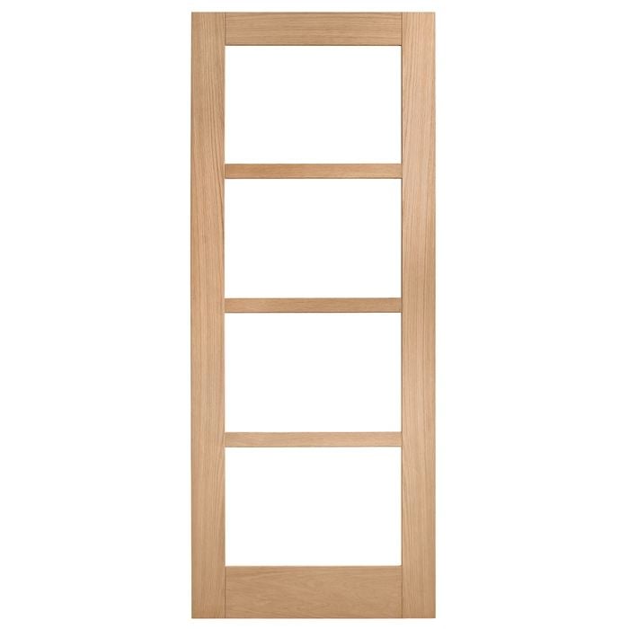 Corinthian 2340 x 720 x 35mm Internal Door White Oak Moda Clear Glass AMODG4