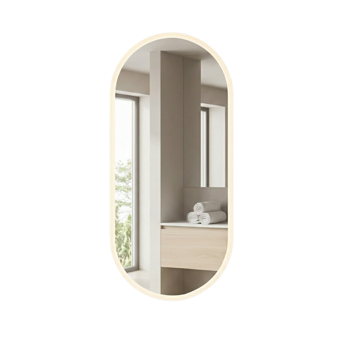 Barelli Signature Frameless Pill Shape Front-Lit LED Mirror - 1200 x 600mm 