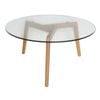SK Designer Living | Stad Round Glass Coffee Table - Natural