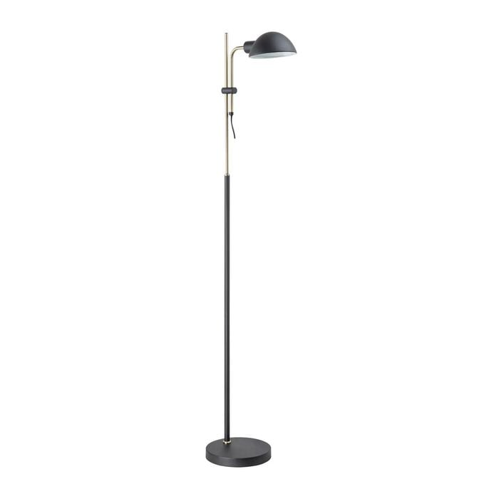 Cla Lighting Tettu Adjustable Height Swivel Head Floor Lamp Sand Black 1 Head