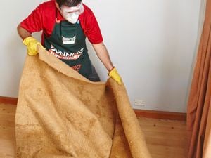 DIY Step Image - How to remove carpet . Blob storage upload.