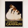 Stunning Campari Polar Bear Vintage Poster by Leonetto Cappiello - Art Deco, Wood Frame, A3 30 x 42cm (12 x 16inch)