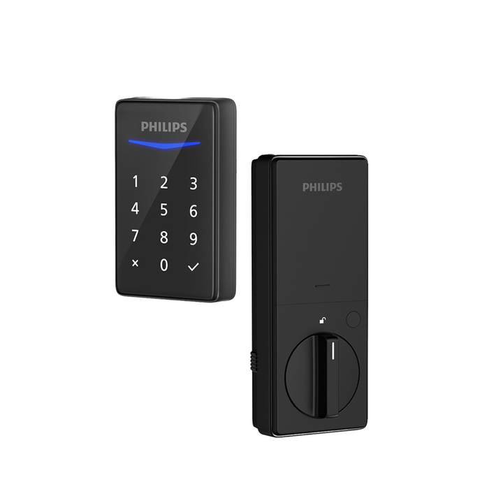 Philips EasyKey Black Deadbolt Door Lock