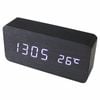 TODO Digital Clock White LED 3 Alarm + Temperature Display - Black