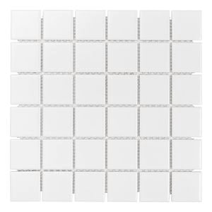 Decor8 Tiles 306 x 306mm White Gloss Square Porcelain Mosaic Tile