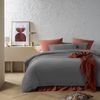Accessorize Stone Washed Cotton  Quilt Cover Set Charcoal - KB