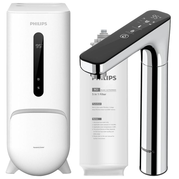 Philips 600 GPD Chrome Multi Temp Reverse Osmosis Tap Water Station With Aquaporin Inside & Smart Faucet
